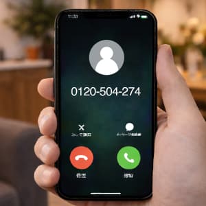 「0120504274」は出光クレジットから着信